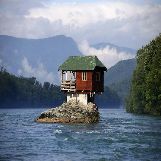 Lonely House in a Lake