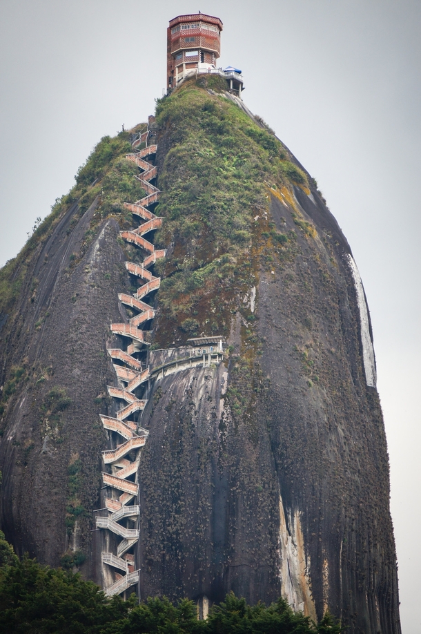 El Peñón de Guatapé in Guatapé, Columbia
